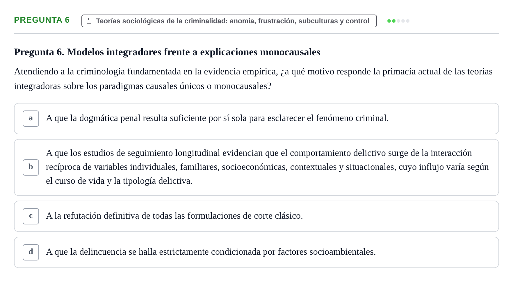 Enunciado: Pregunta 6