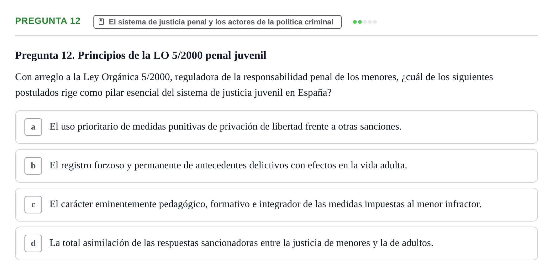 Enunciado: Pregunta 12
