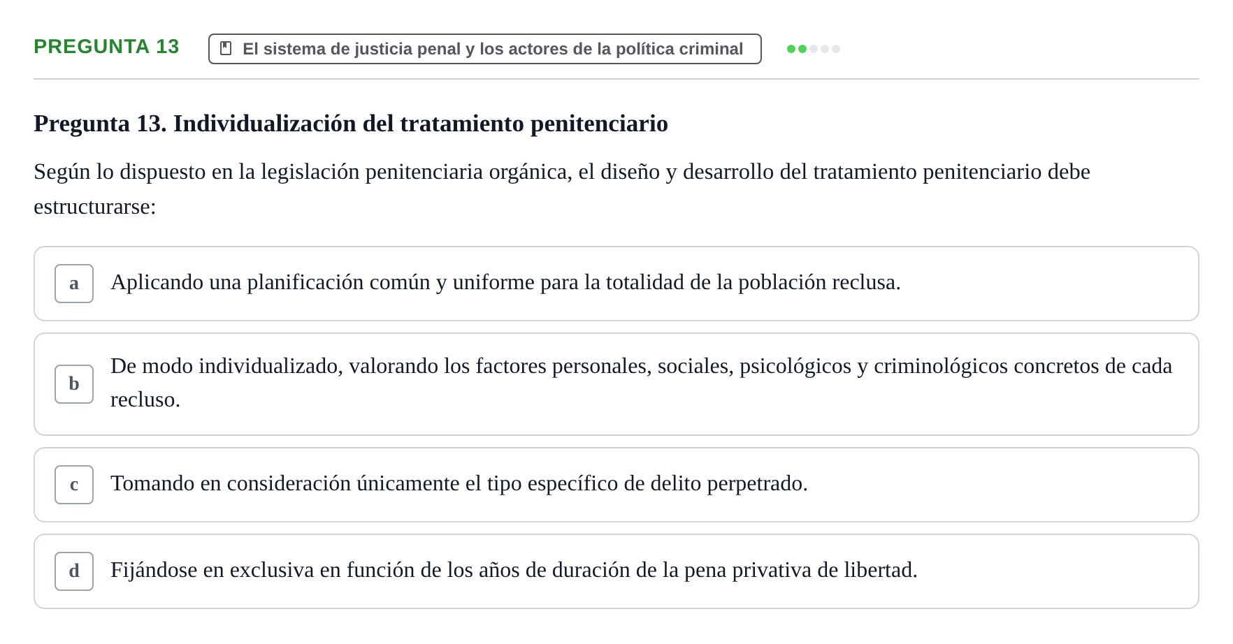 Enunciado: Pregunta 13