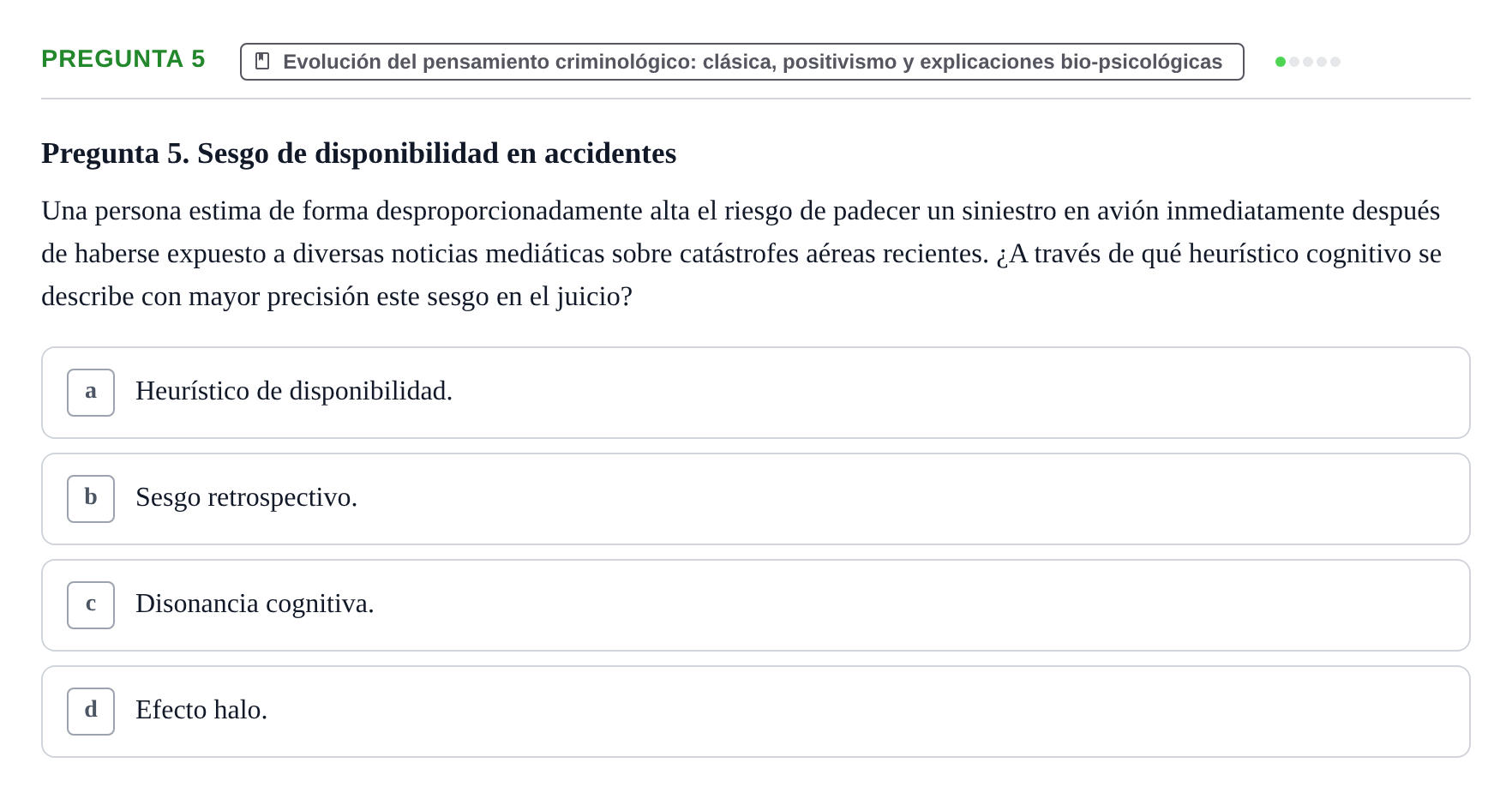 Enunciado: Pregunta 5