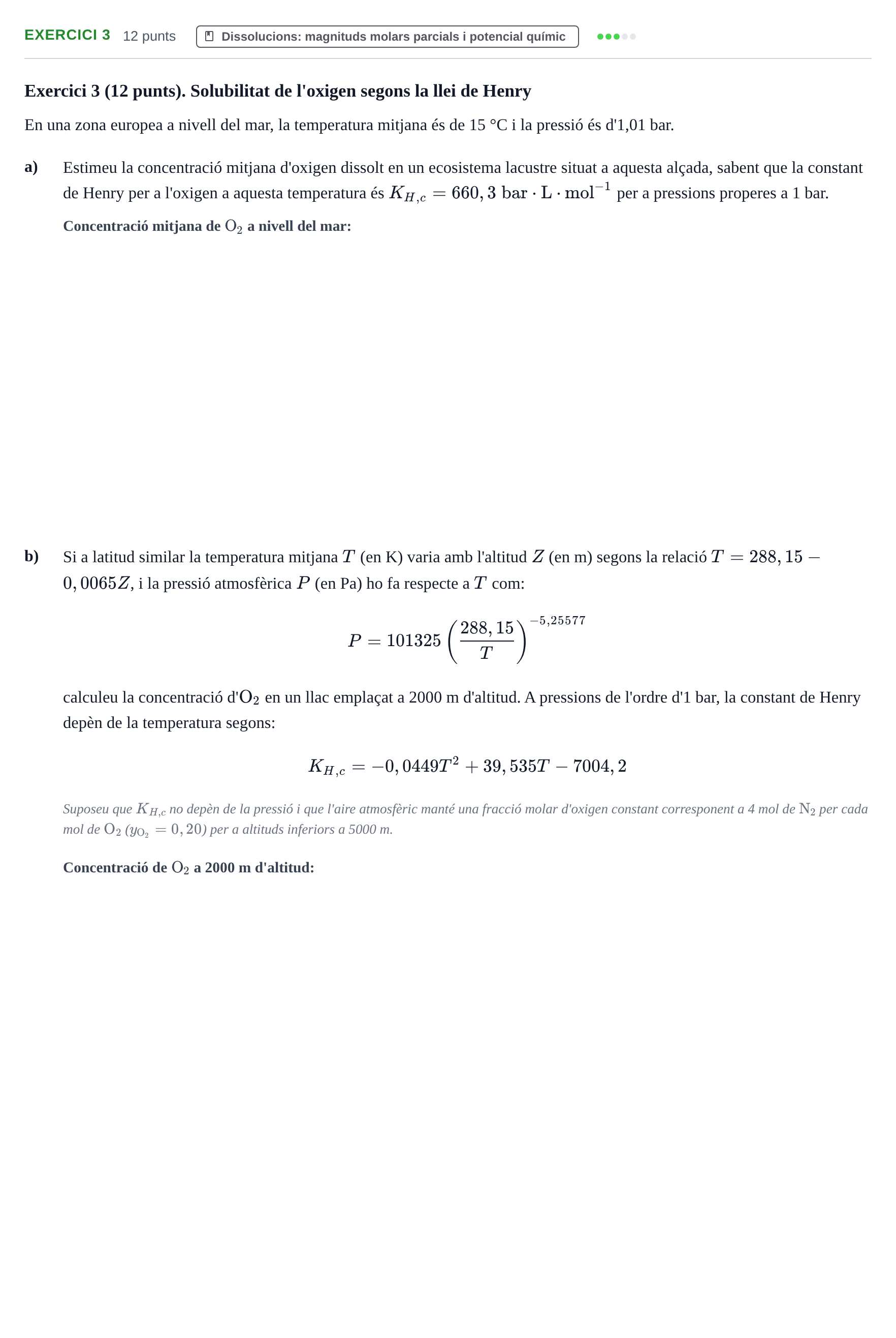 Enunciado: Exercici 3 · Química Física I UB 2019