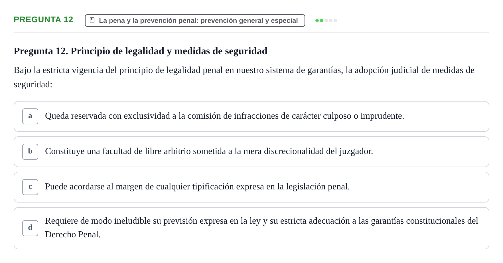 Enunciado: Pregunta 12
