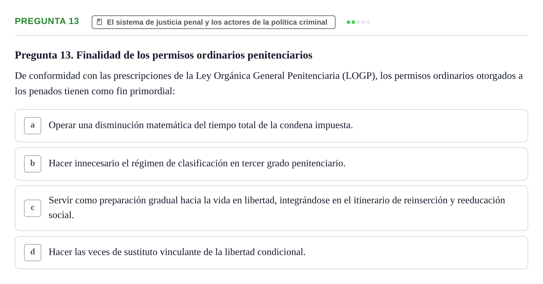 Enunciado: Pregunta 13