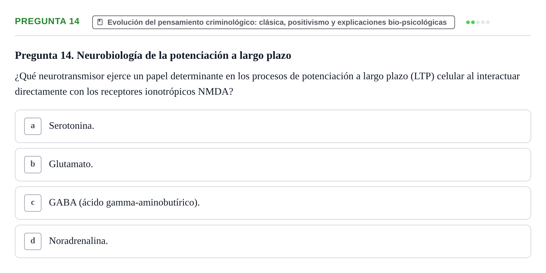 Enunciado: Pregunta 14