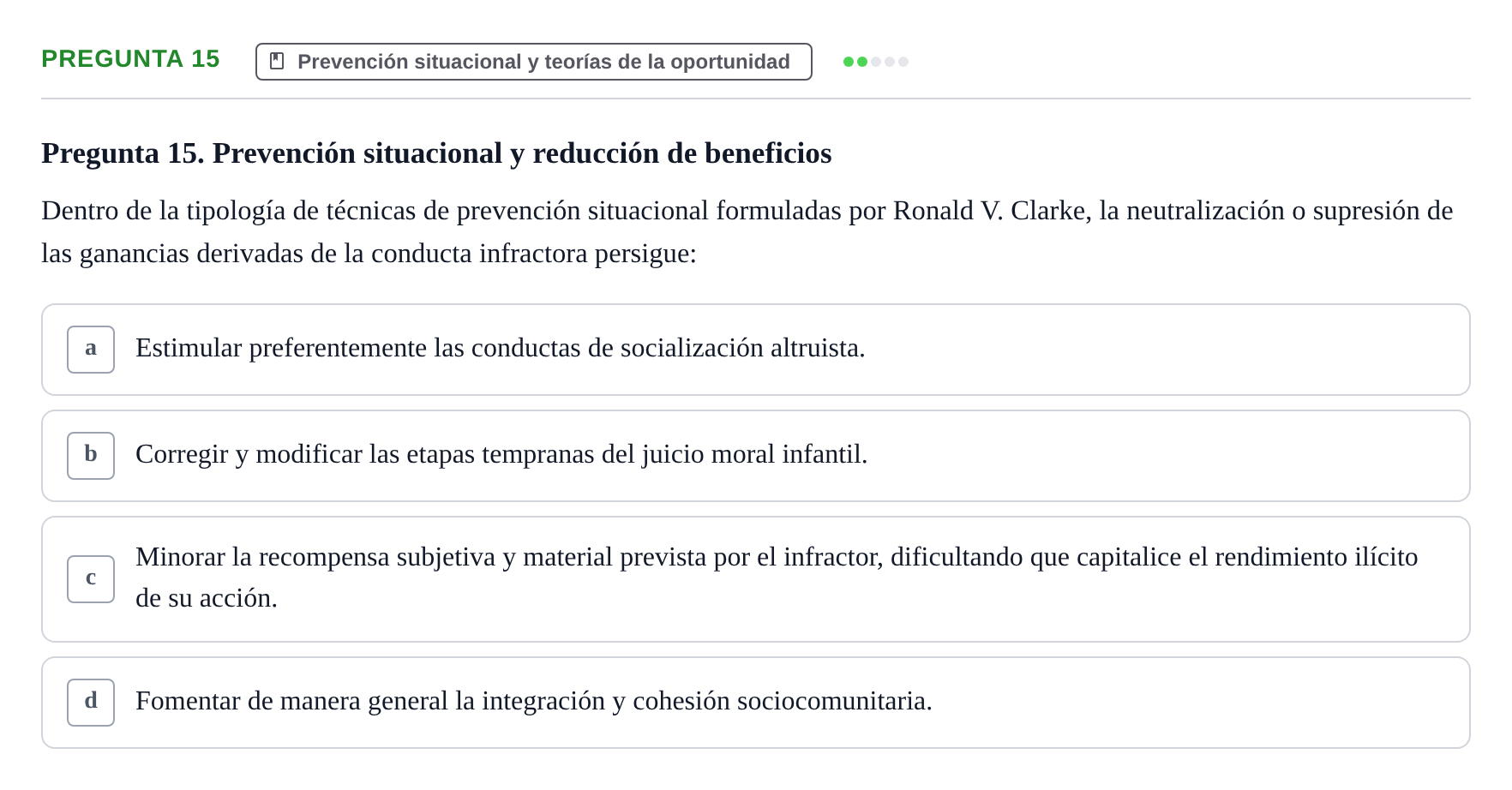 Enunciado: Pregunta 15