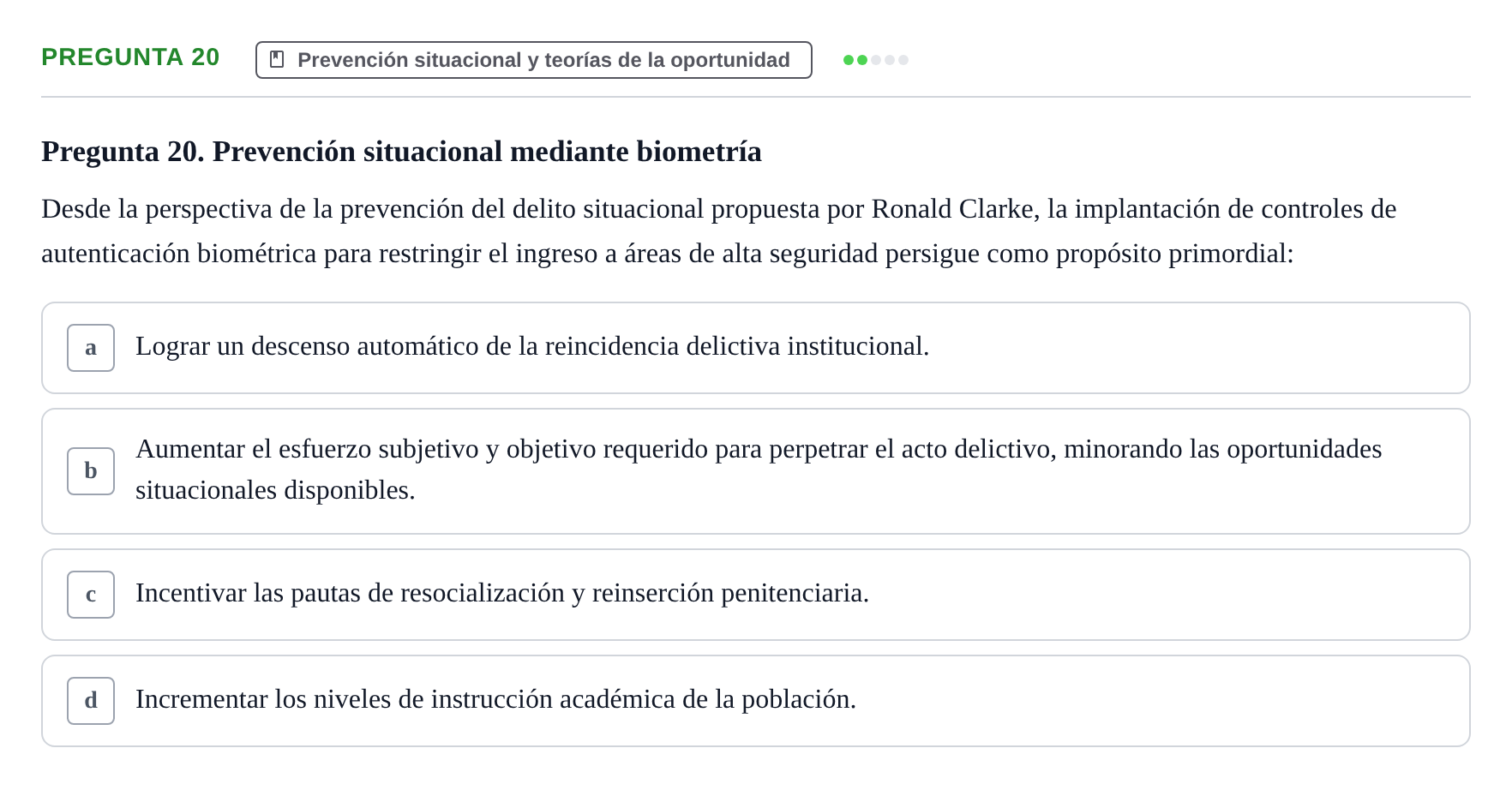 Enunciado: Pregunta 20