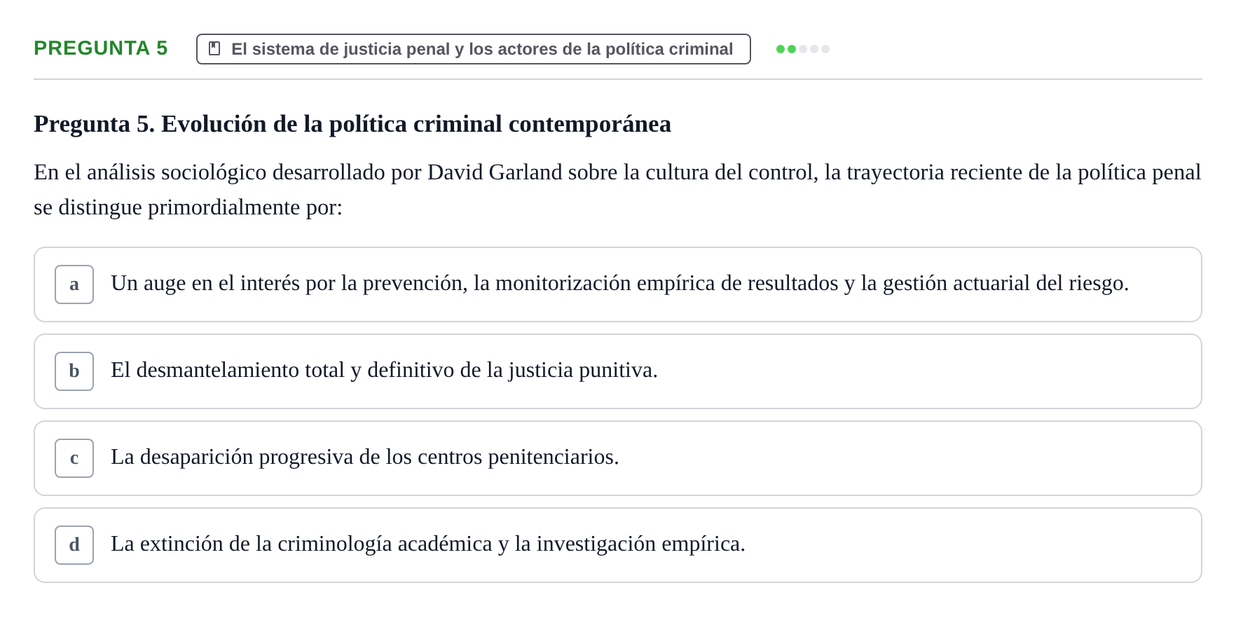 Enunciado: Pregunta 5