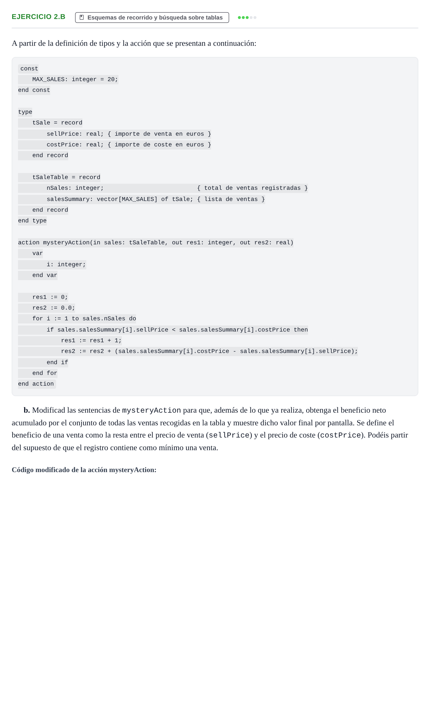 Enunciado: Ejercicio 2.b · Fundamentos de Programación UOC Juny 2022