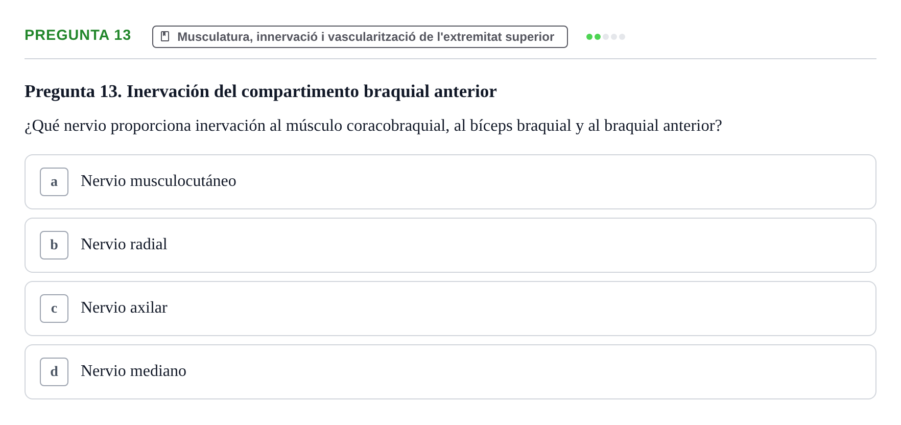 Enunciado: Pregunta 13 · Anatomía I UAB 2024
