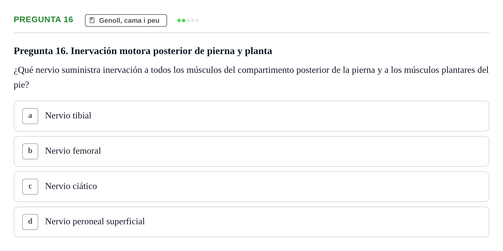 Enunciado: Pregunta 16 · Anatomía I UAB 2024