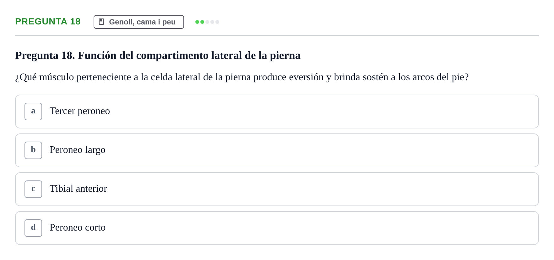 Enunciado: Pregunta 18 · Anatomía I UAB 2024