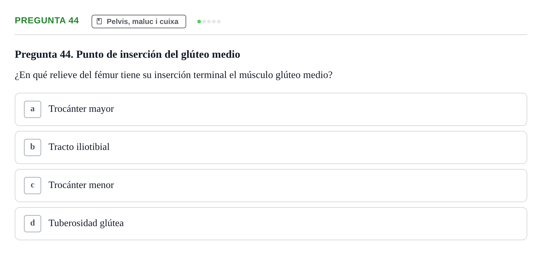 Enunciado: Pregunta 44 · Anatomía I UAB 2024