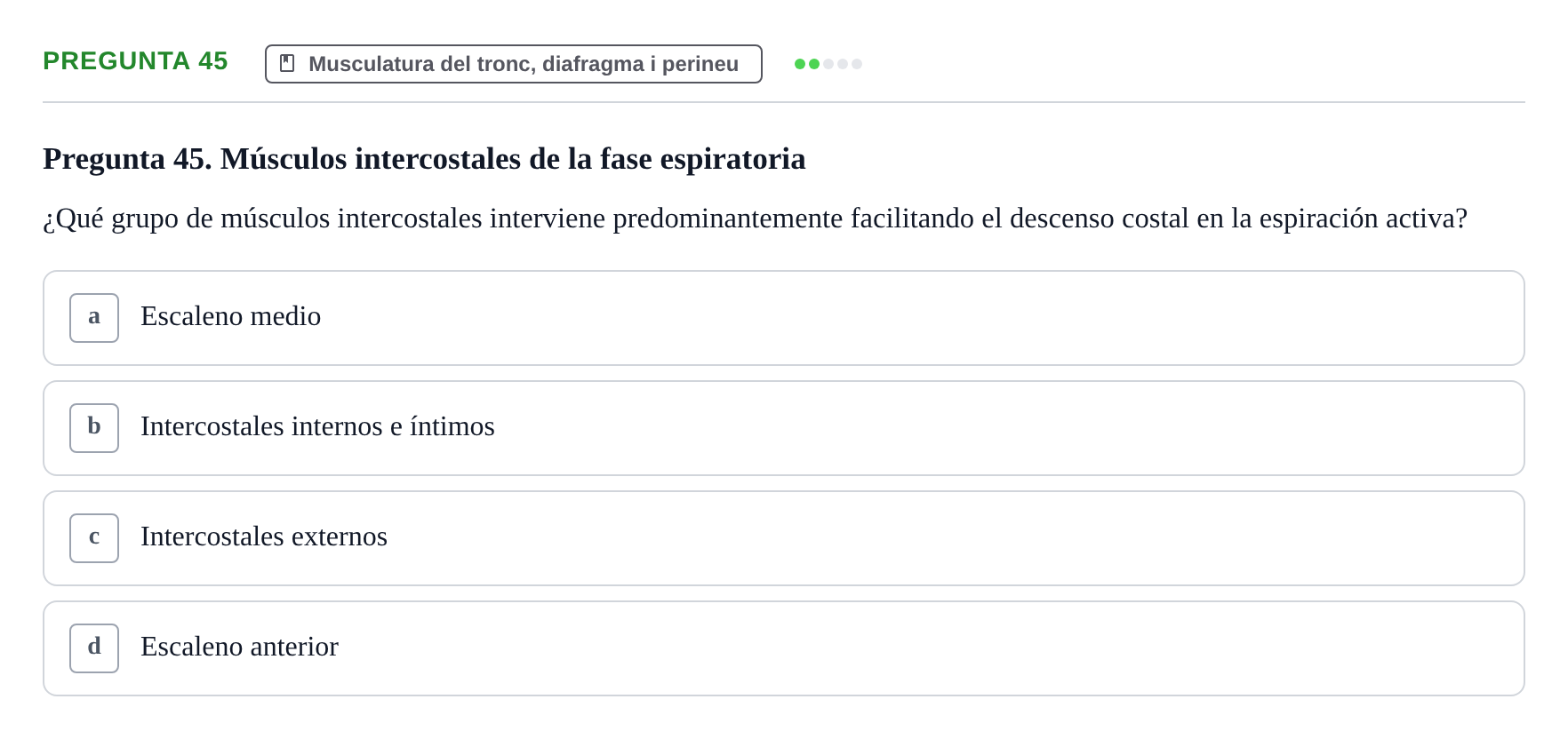 Enunciado: Pregunta 45 · Anatomía I UAB 2024
