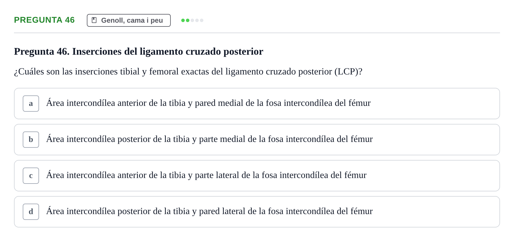 Enunciado: Pregunta 46 · Anatomía I UAB 2024