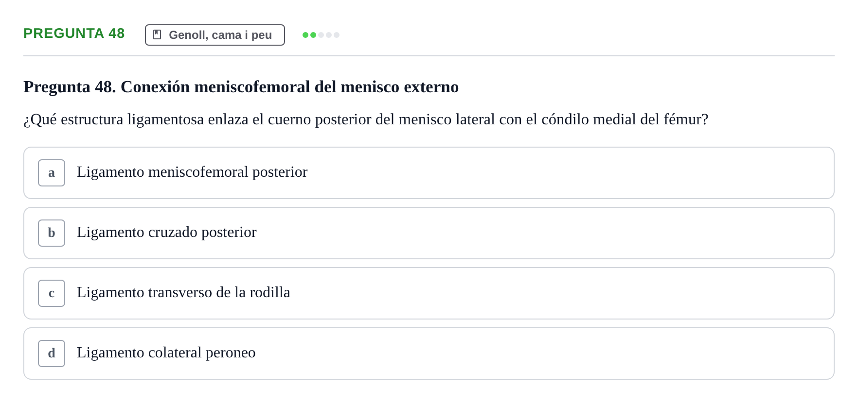 Enunciado: Pregunta 48 · Anatomía I UAB 2024