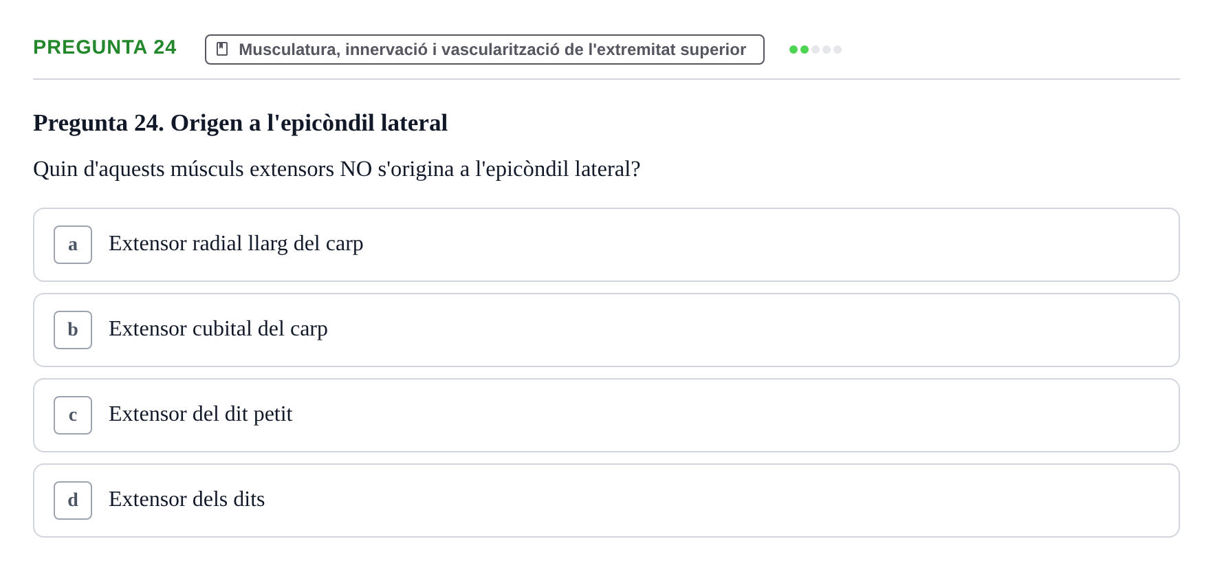 Enunciado: Pregunta 24 · Anatomía I UAB 2023