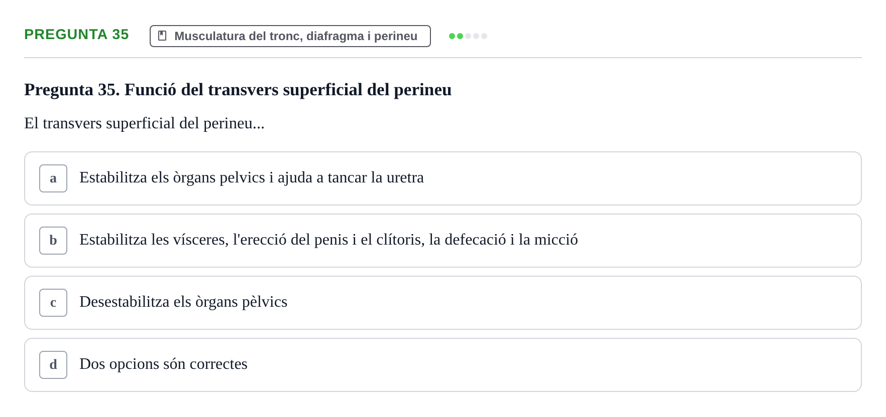 Enunciado: Pregunta 35 · Anatomía I UAB 2023
