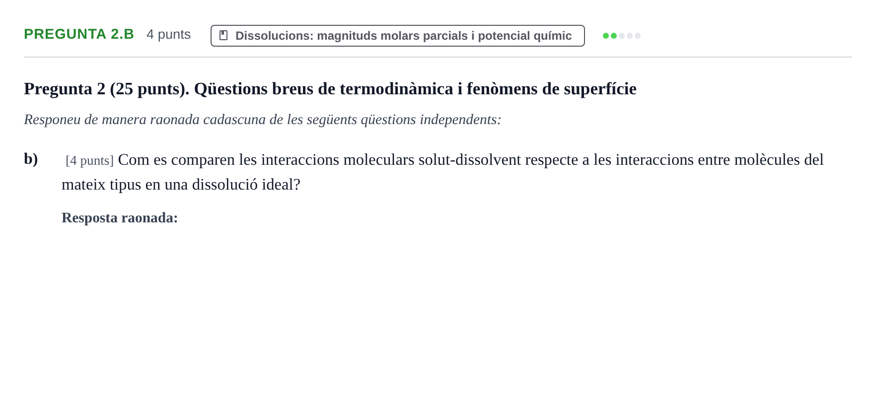 Enunciado: Pregunta 2.b · Química Física I UB 2024