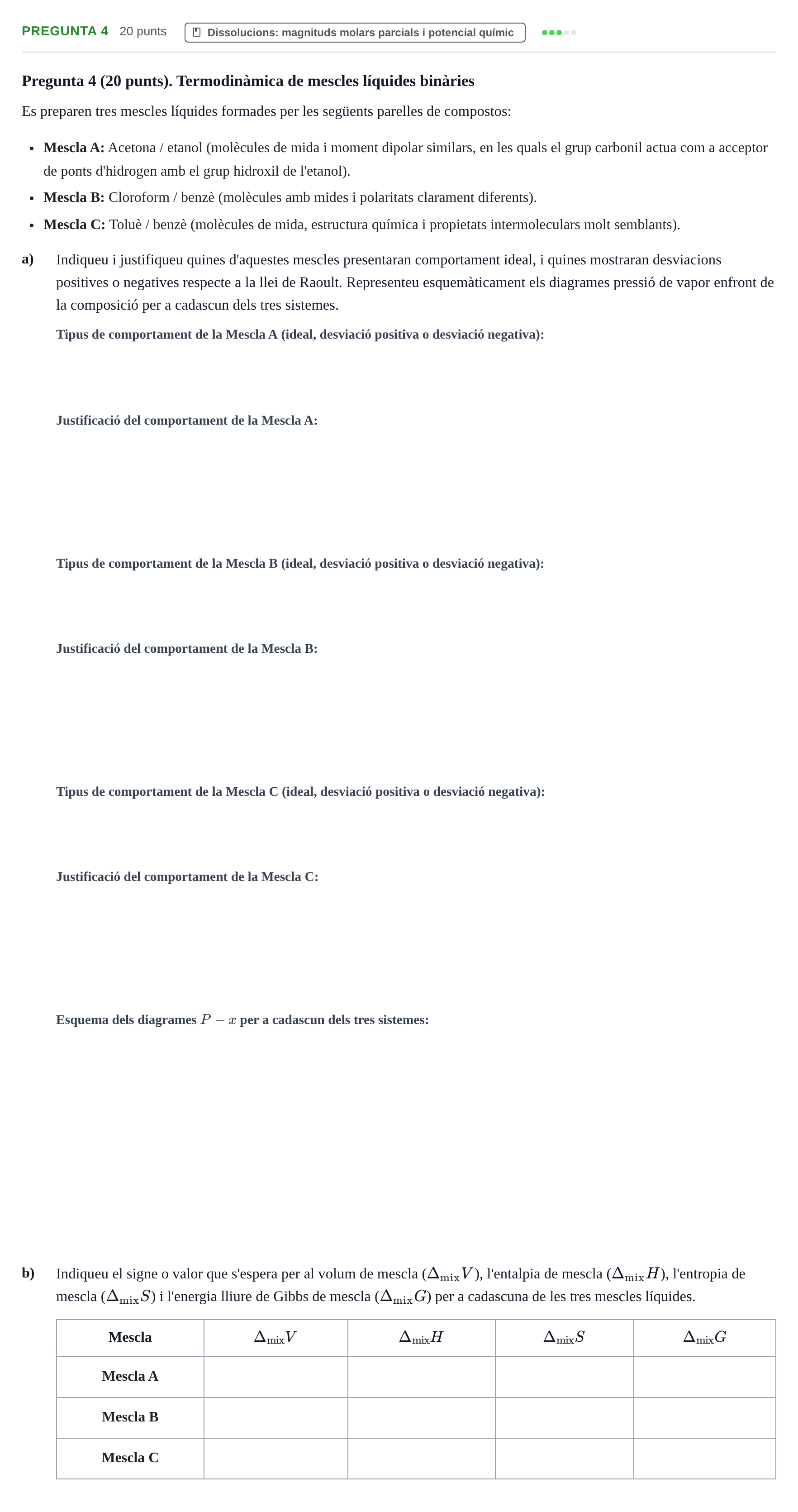 Enunciado: Pregunta 4 · Química Física I UB 2024