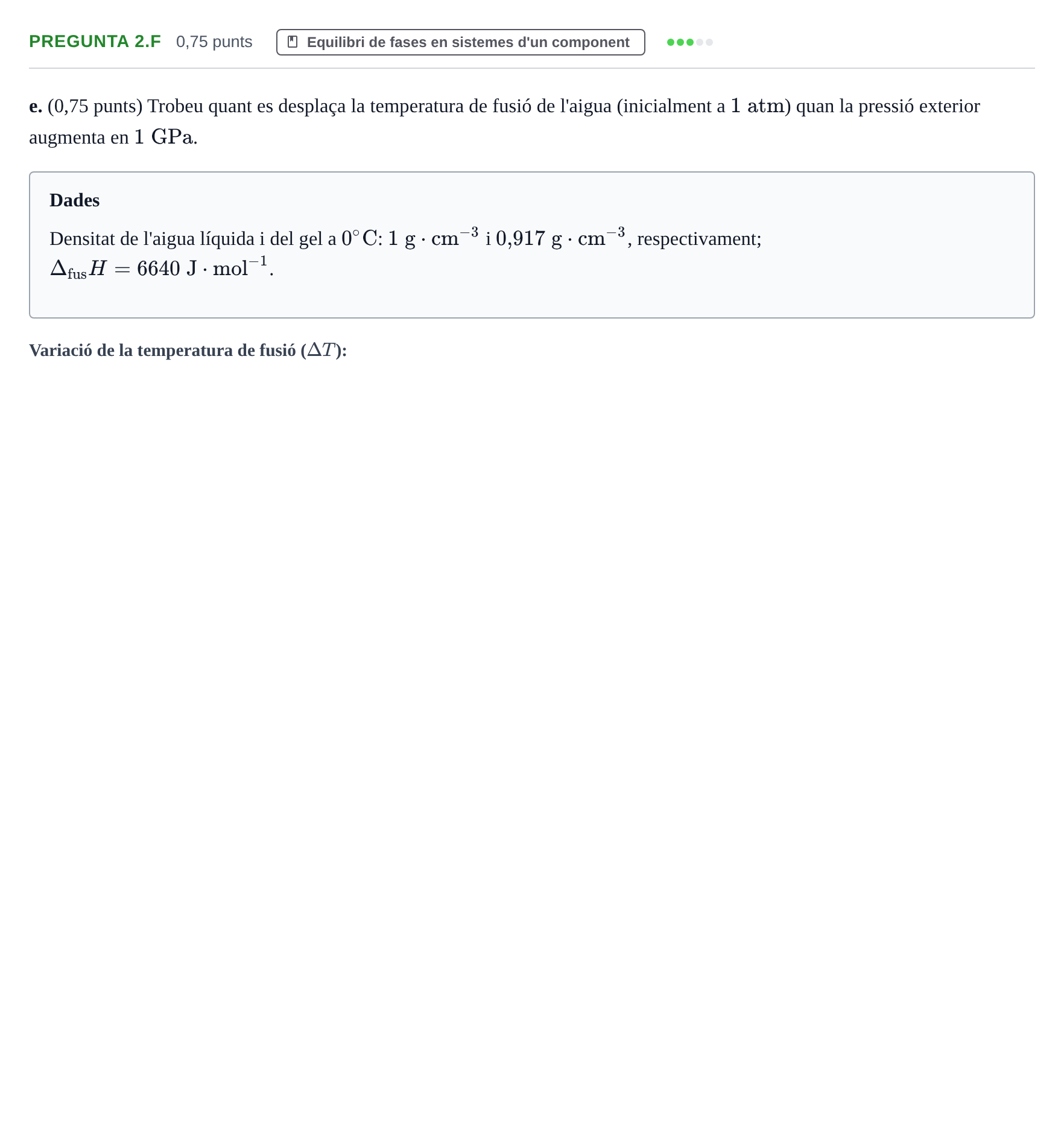 Enunciado: Pregunta 2.f · Química Física I UB 2023