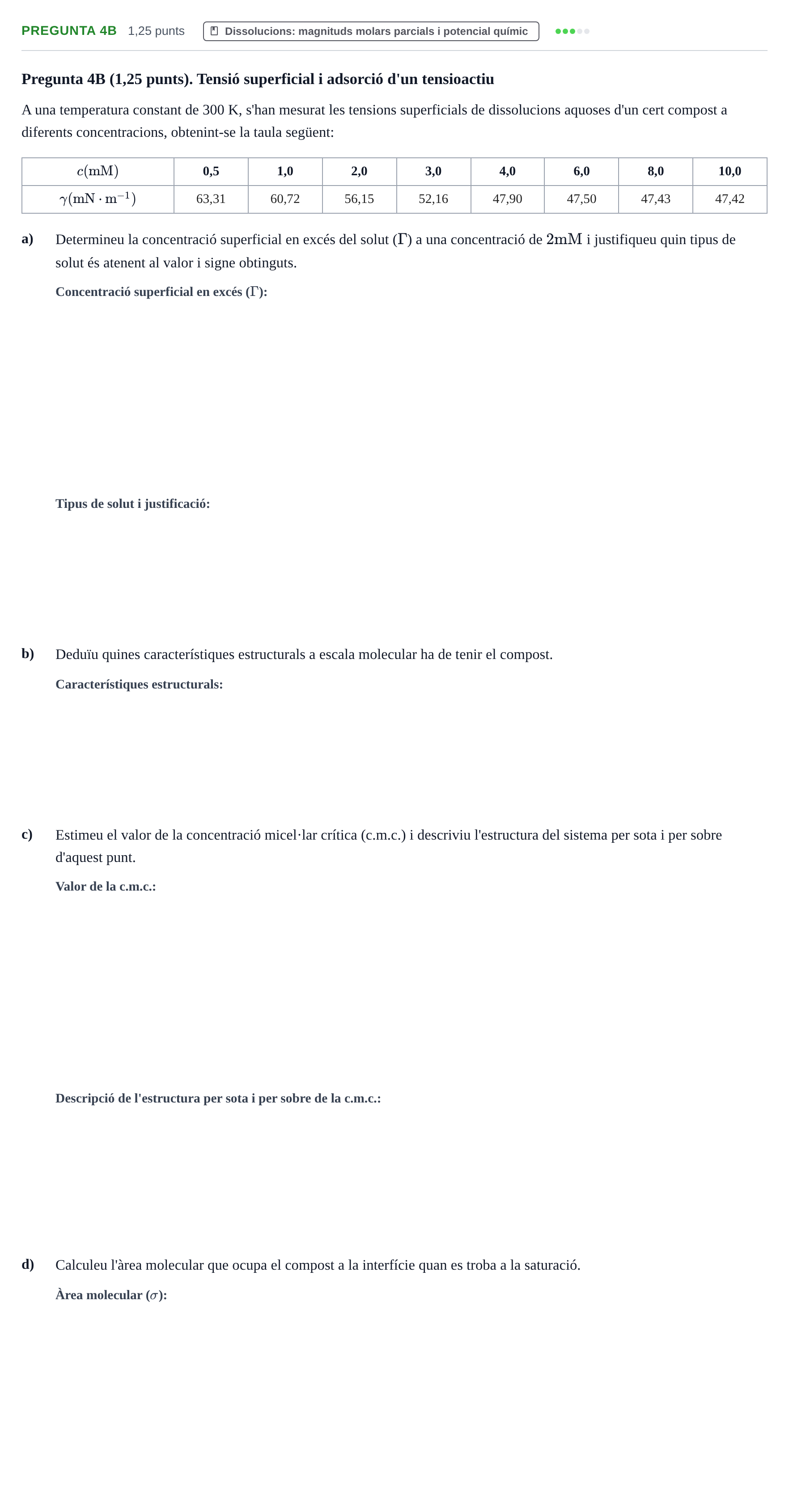 Enunciado: Pregunta 4B · Química Física I UB 2023