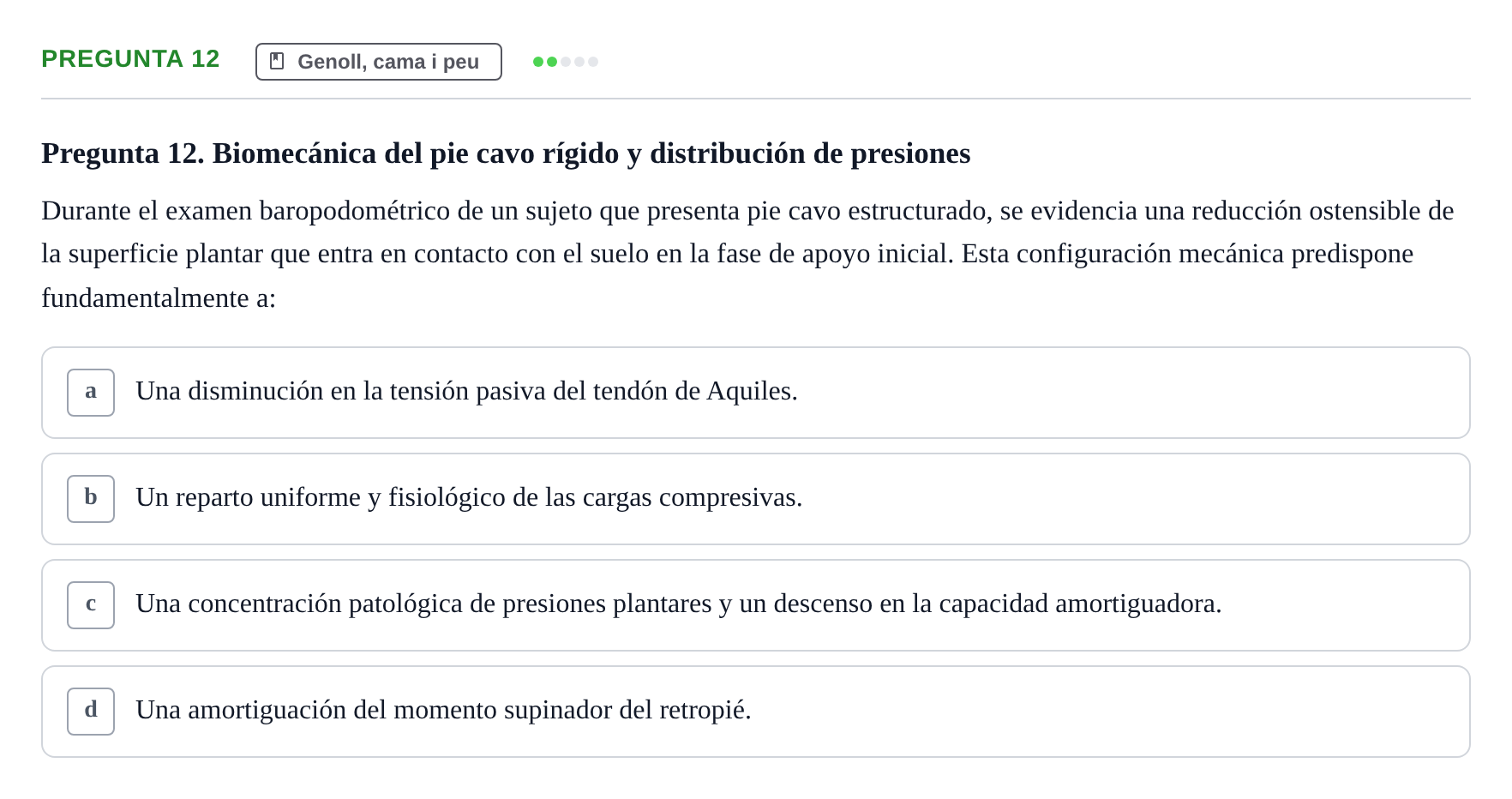 Enunciado: Pregunta 12