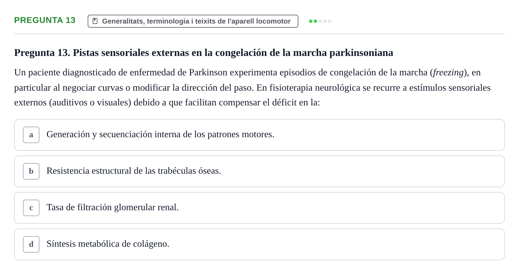 Enunciado: Pregunta 13