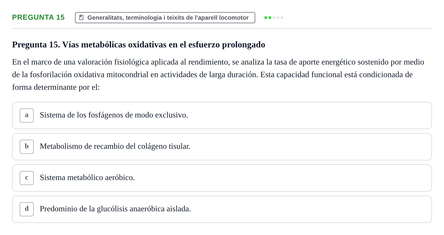Enunciado: Pregunta 15