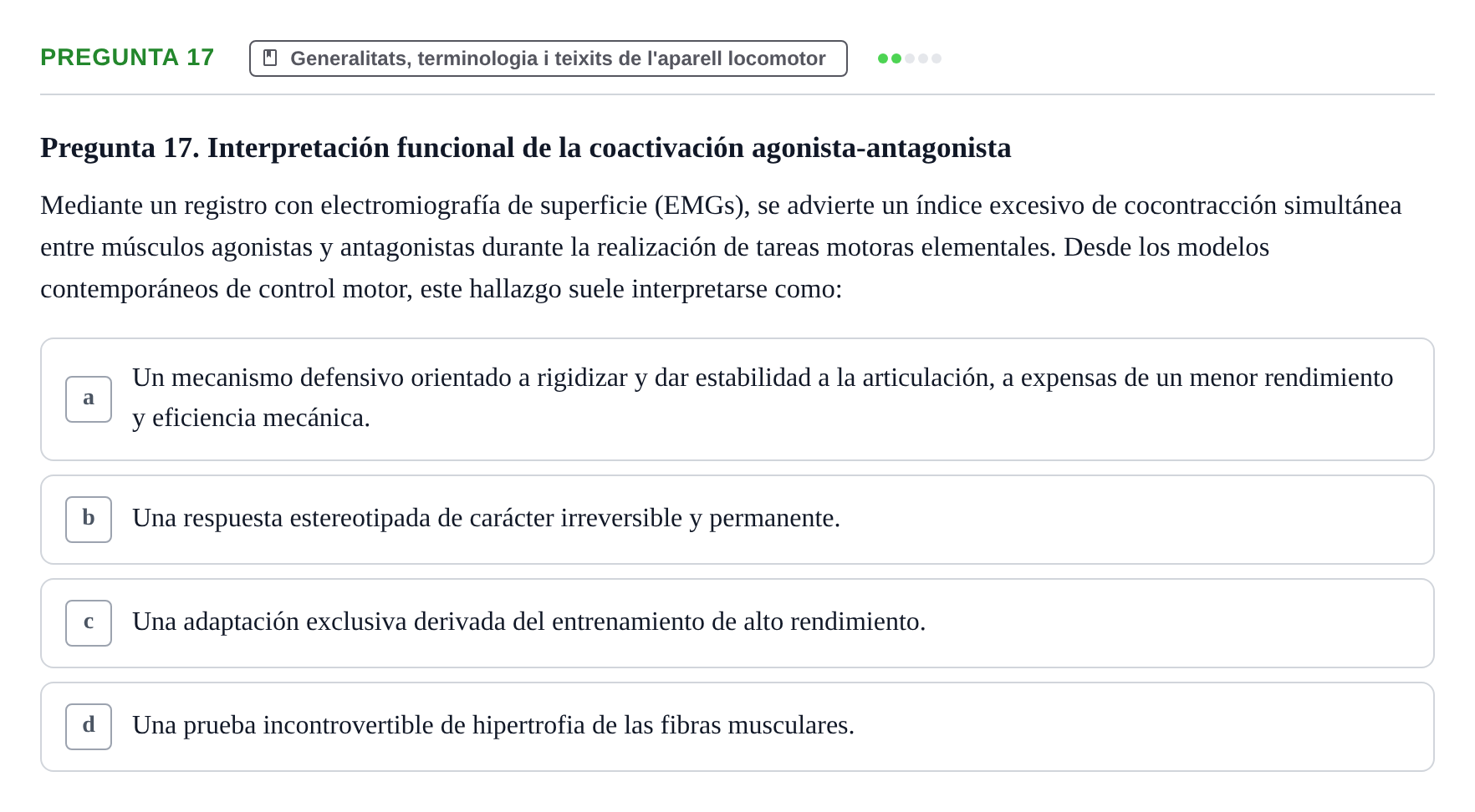 Enunciado: Pregunta 17