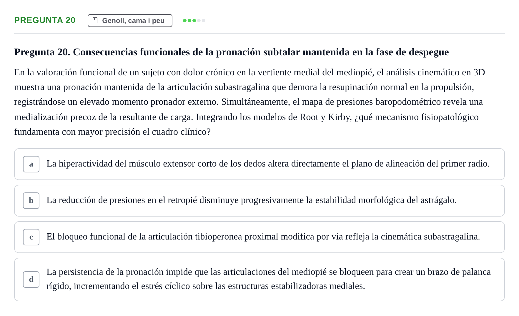 Enunciado: Pregunta 20