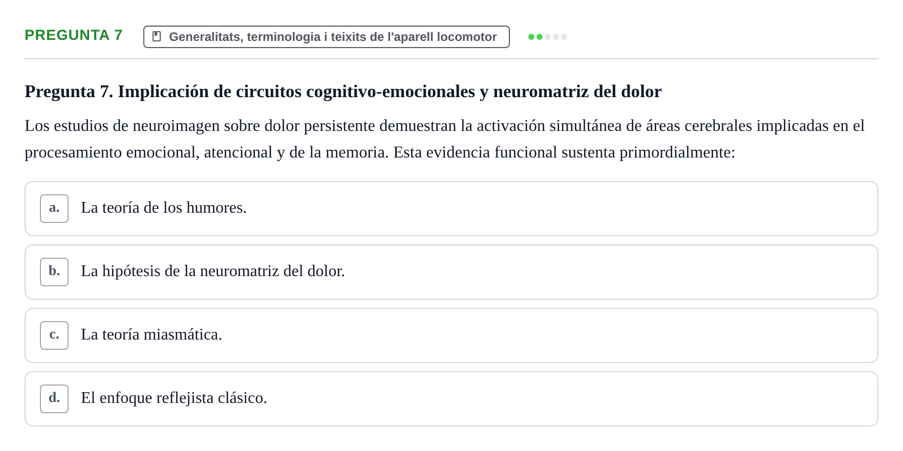 Enunciado: Pregunta 7