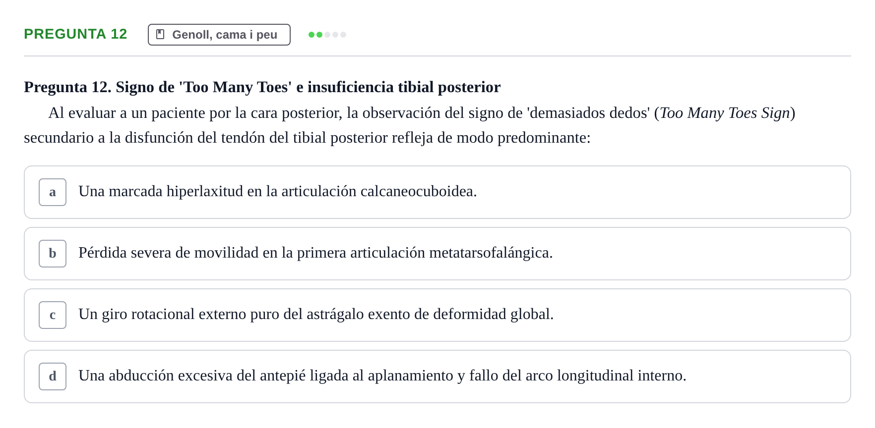 Enunciado: Pregunta 12