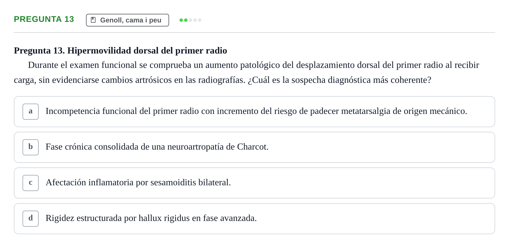 Enunciado: Pregunta 13