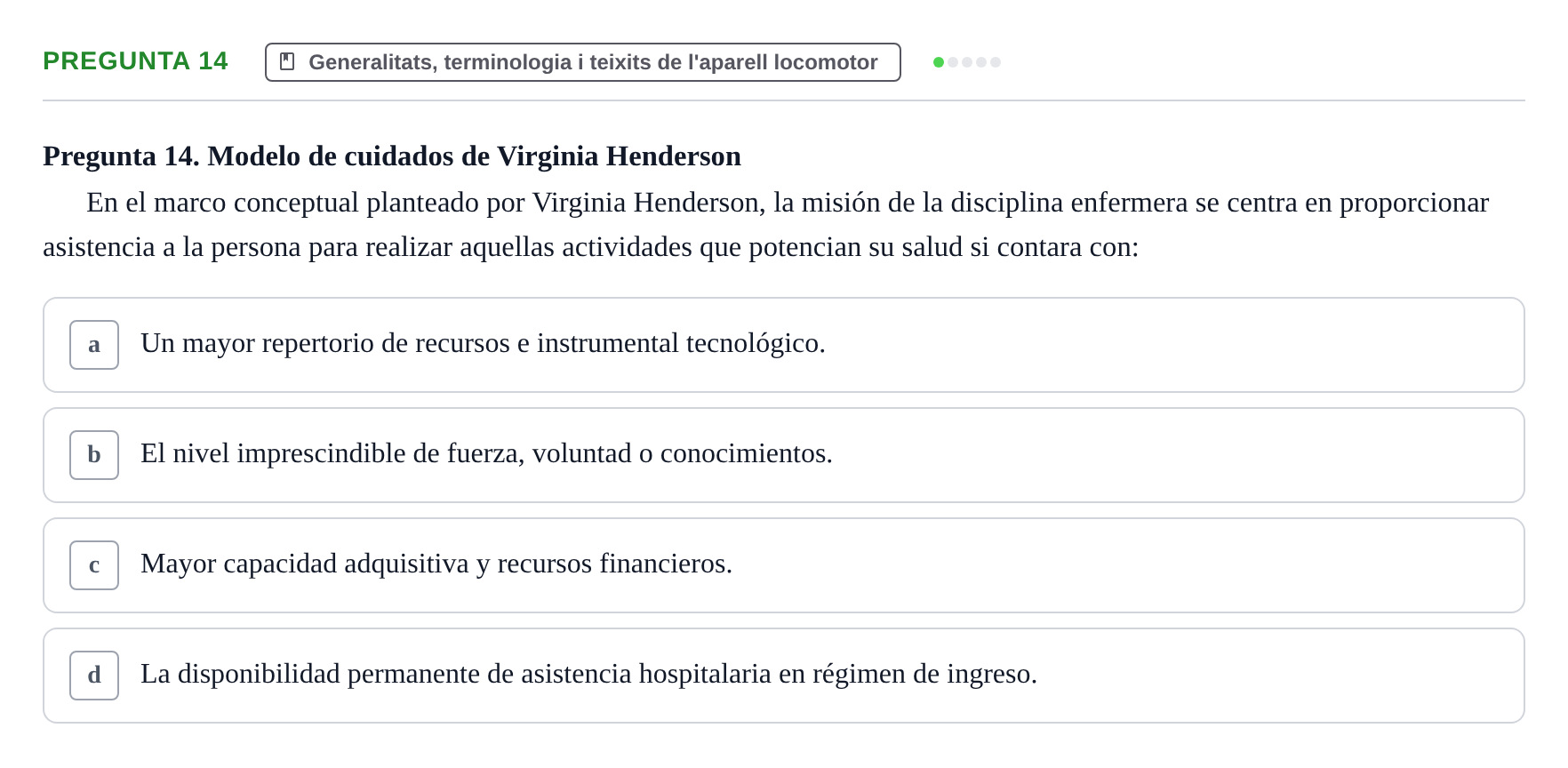Enunciado: Pregunta 14