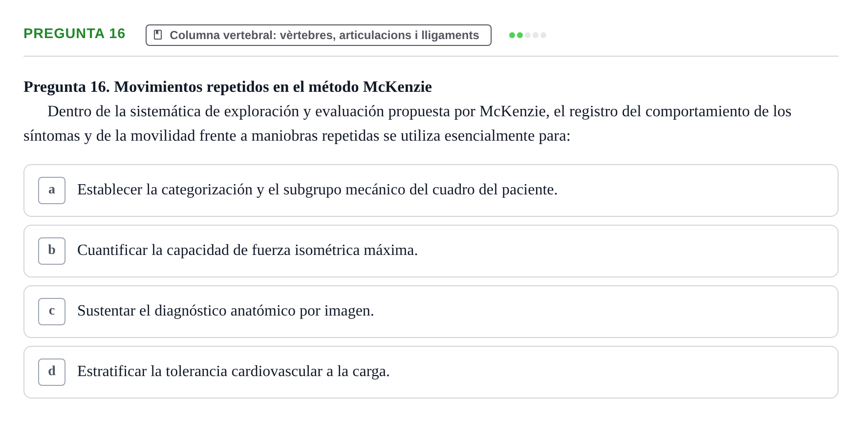 Enunciado: Pregunta 16