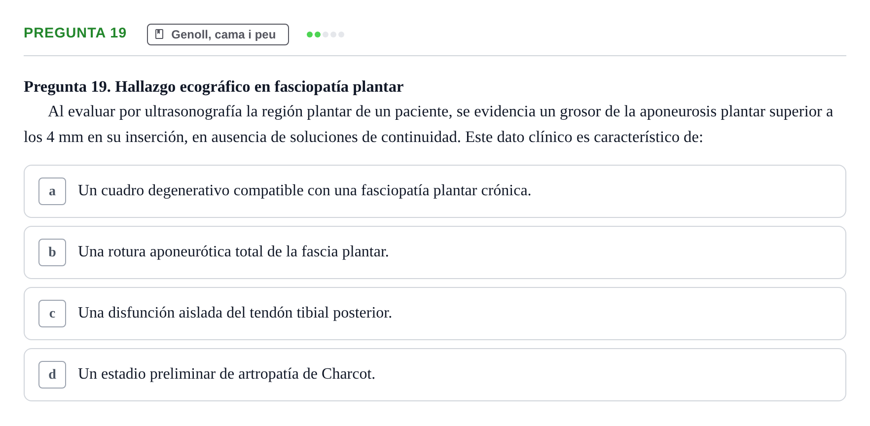 Enunciado: Pregunta 19
