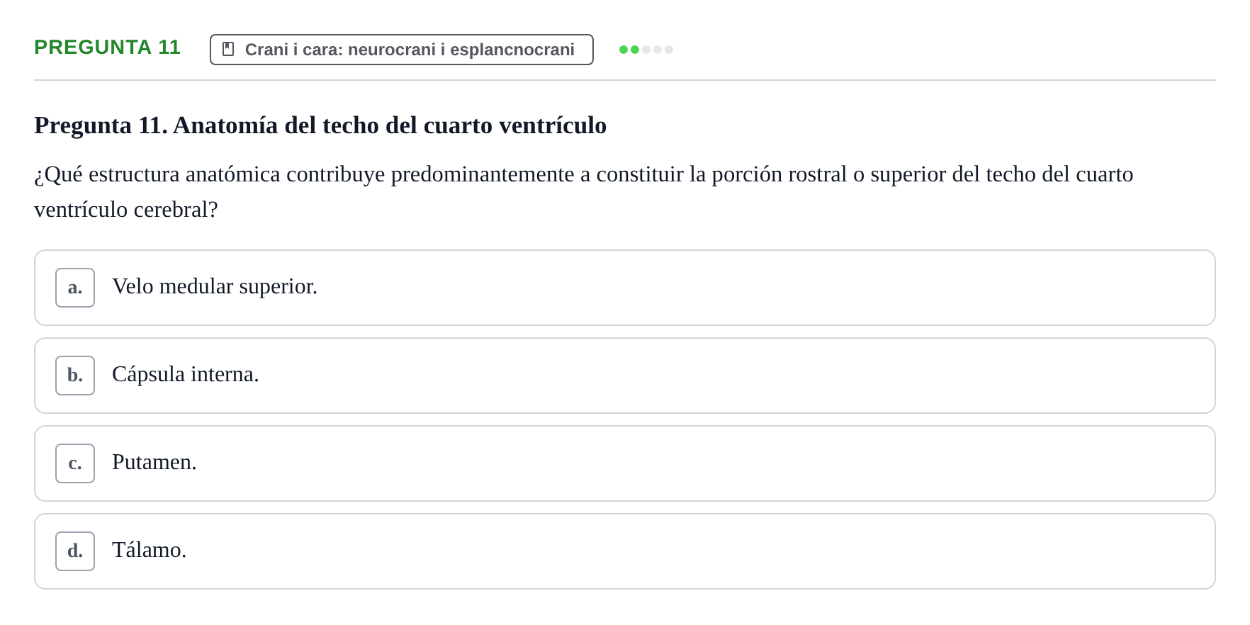 Enunciado: Pregunta 11