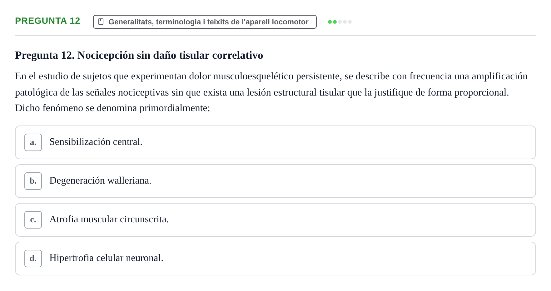 Enunciado: Pregunta 12