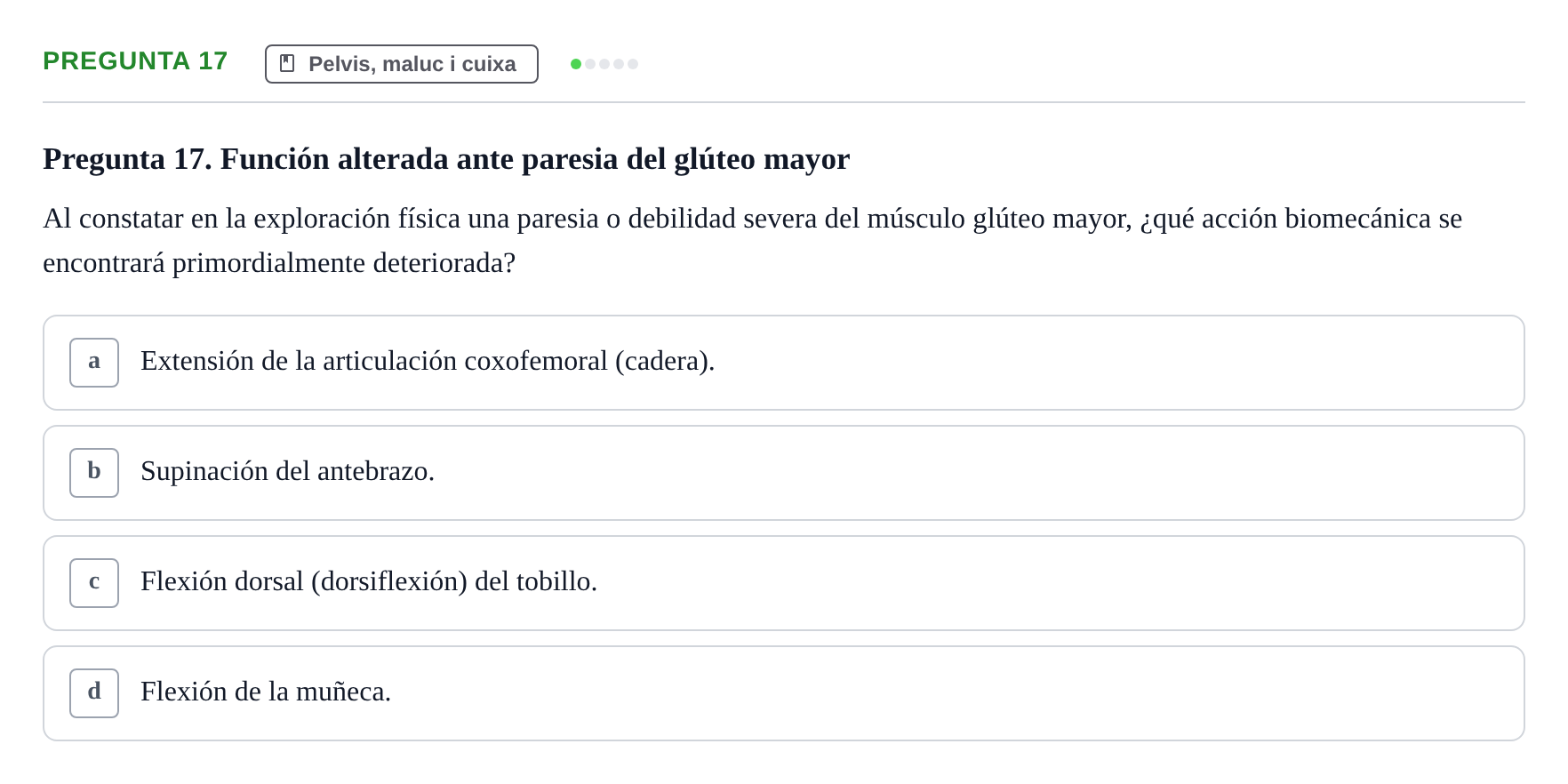 Enunciado: Pregunta 17