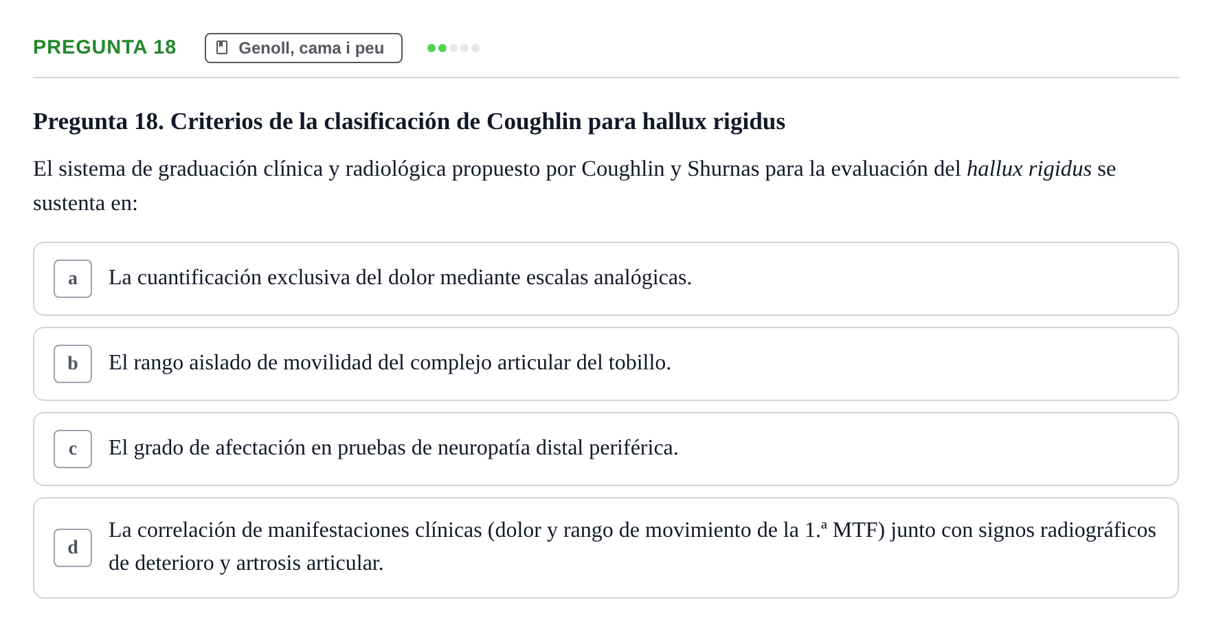 Enunciado: Pregunta 18