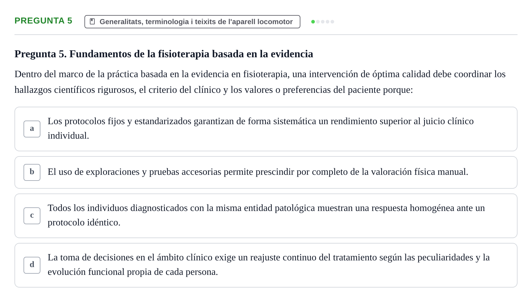 Enunciado: Pregunta 5