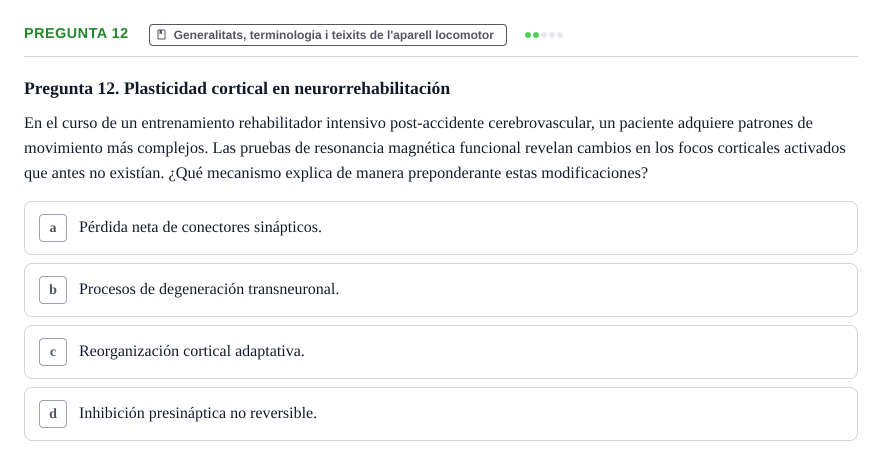 Enunciado: Pregunta 12