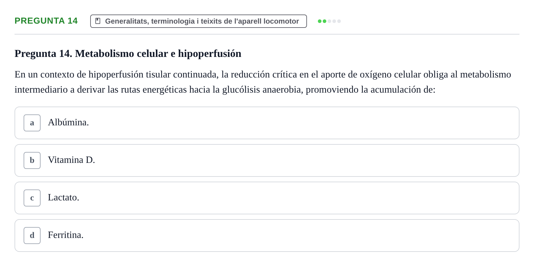 Enunciado: Pregunta 14