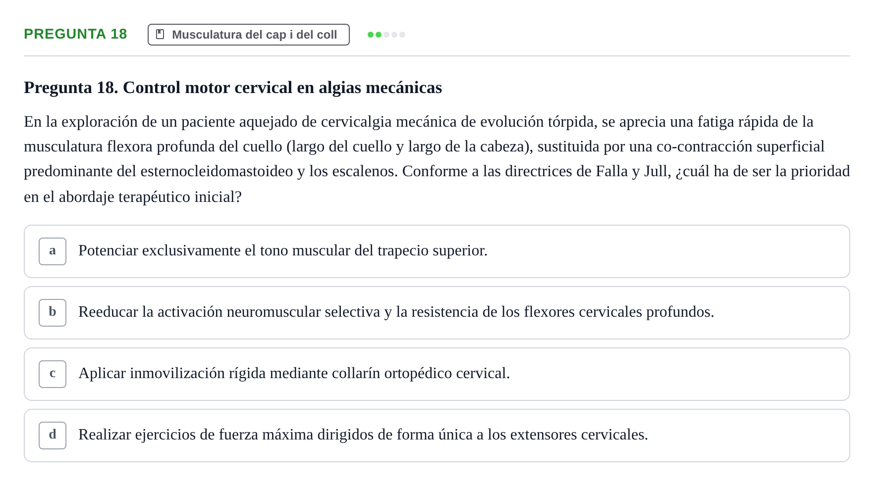 Enunciado: Pregunta 18
