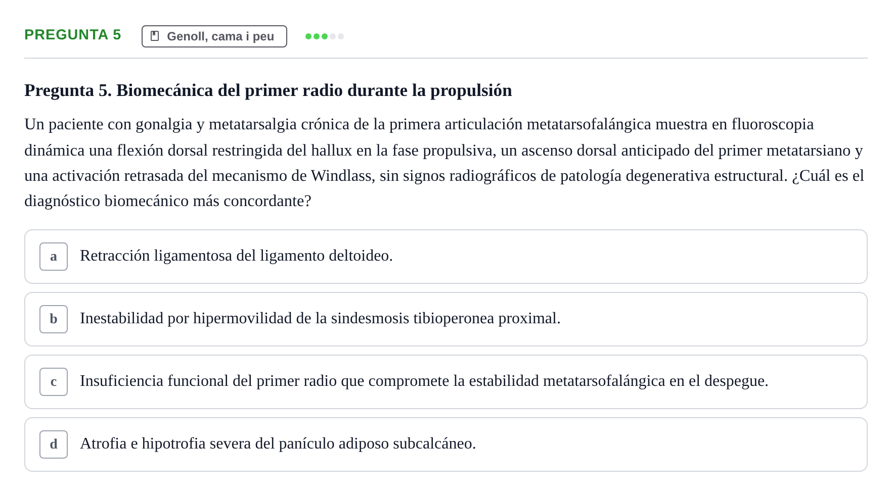 Enunciado: Pregunta 5