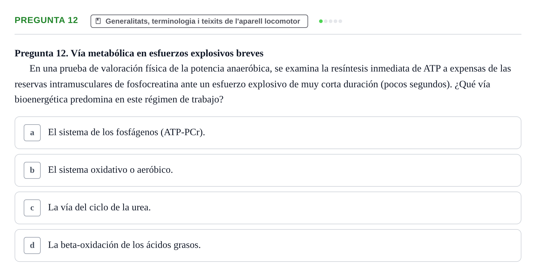 Enunciado: Pregunta 12