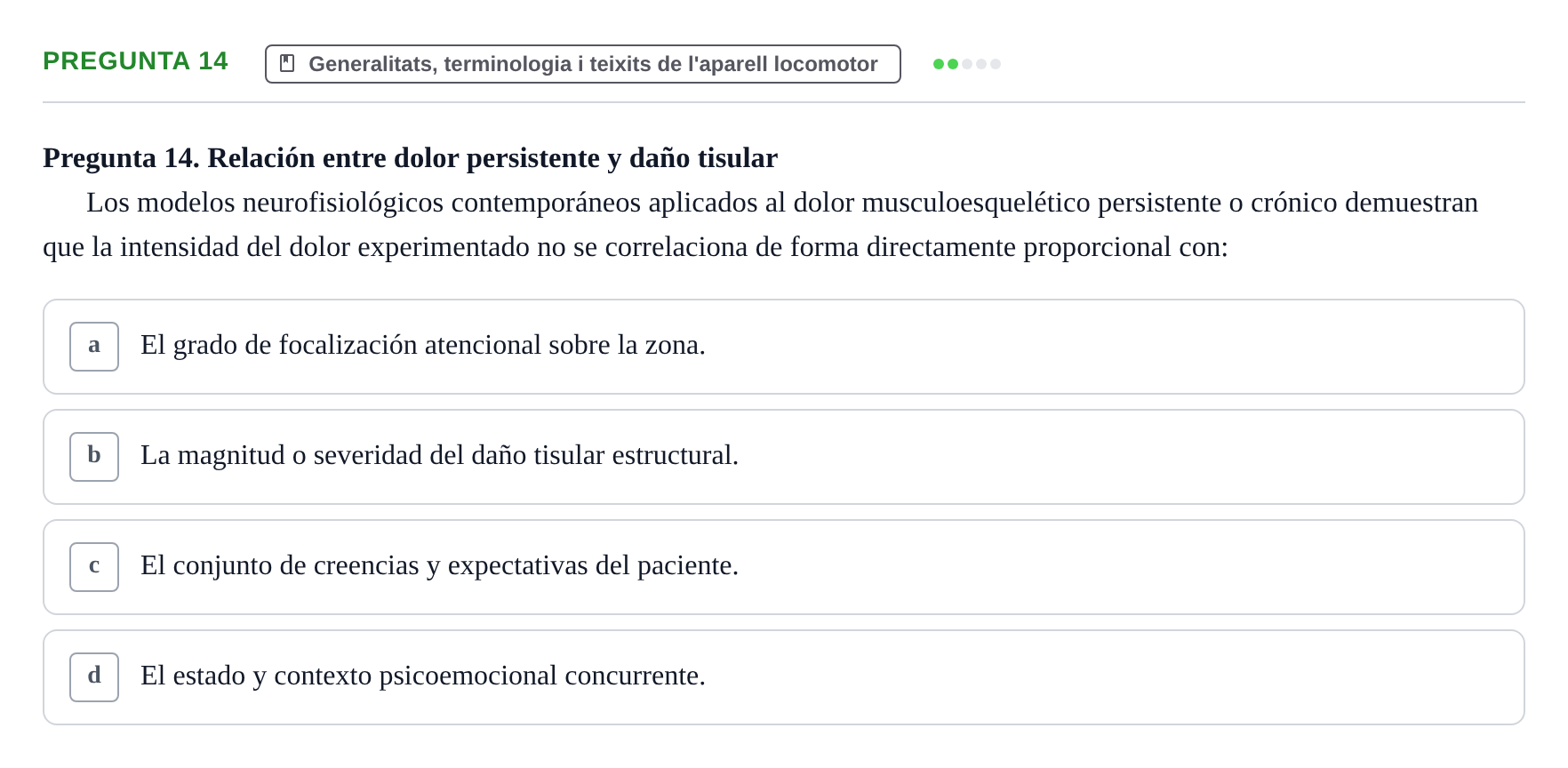 Enunciado: Pregunta 14