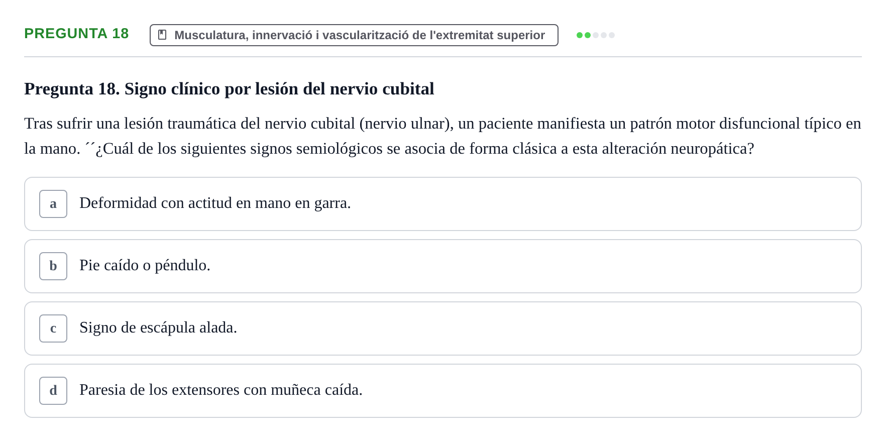 Enunciado: Pregunta 18