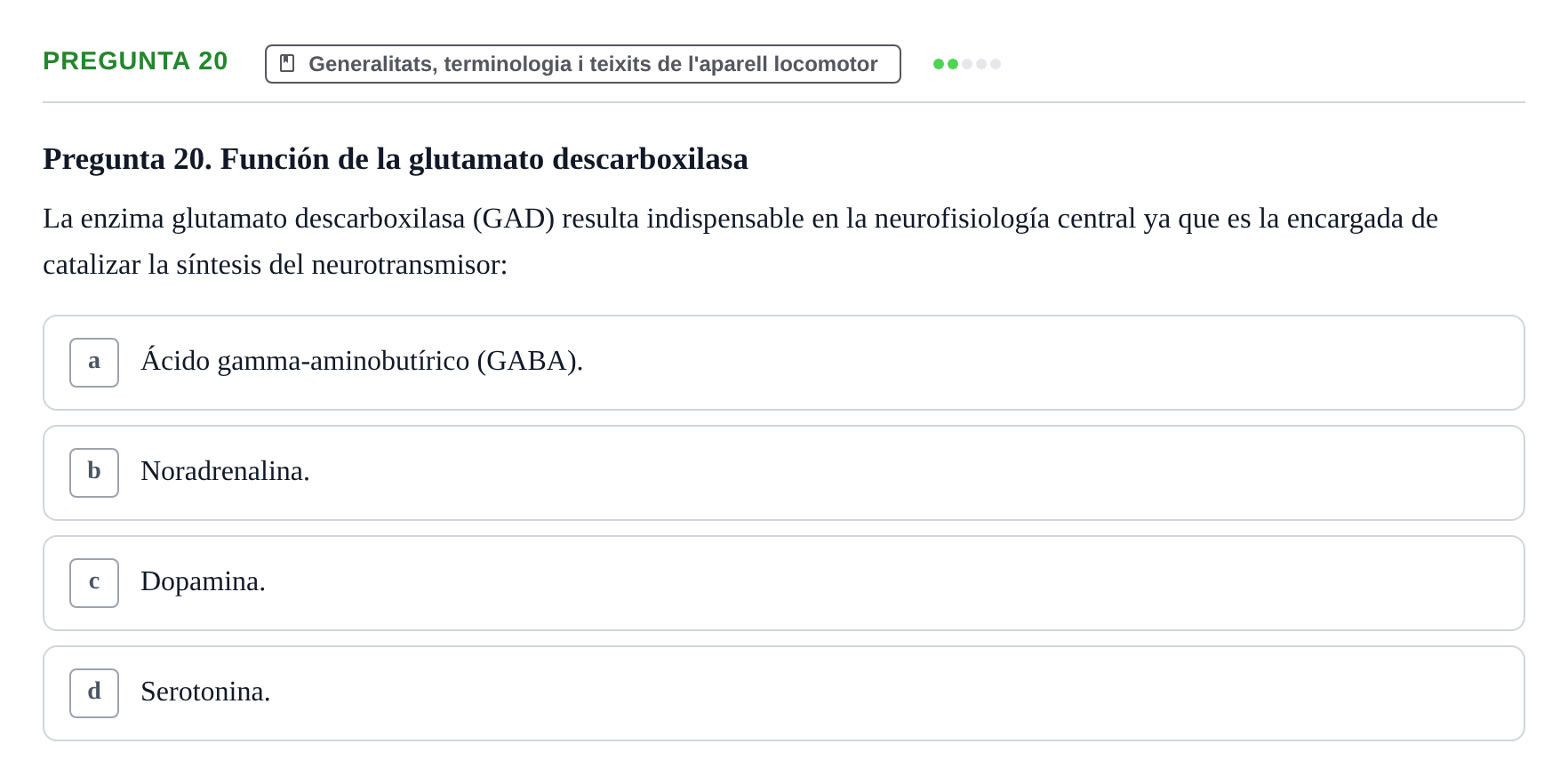 Enunciado: Pregunta 20