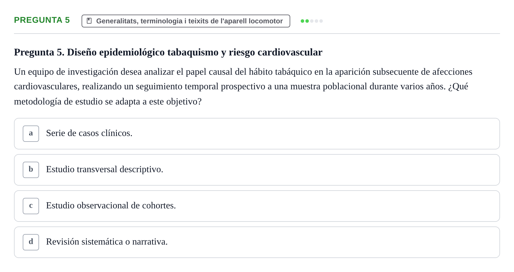 Enunciado: Pregunta 5